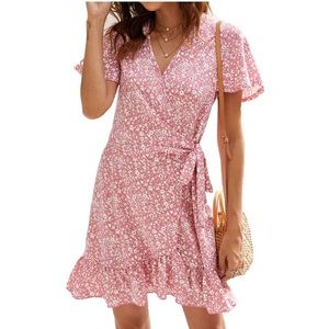 Floral wrap dress
